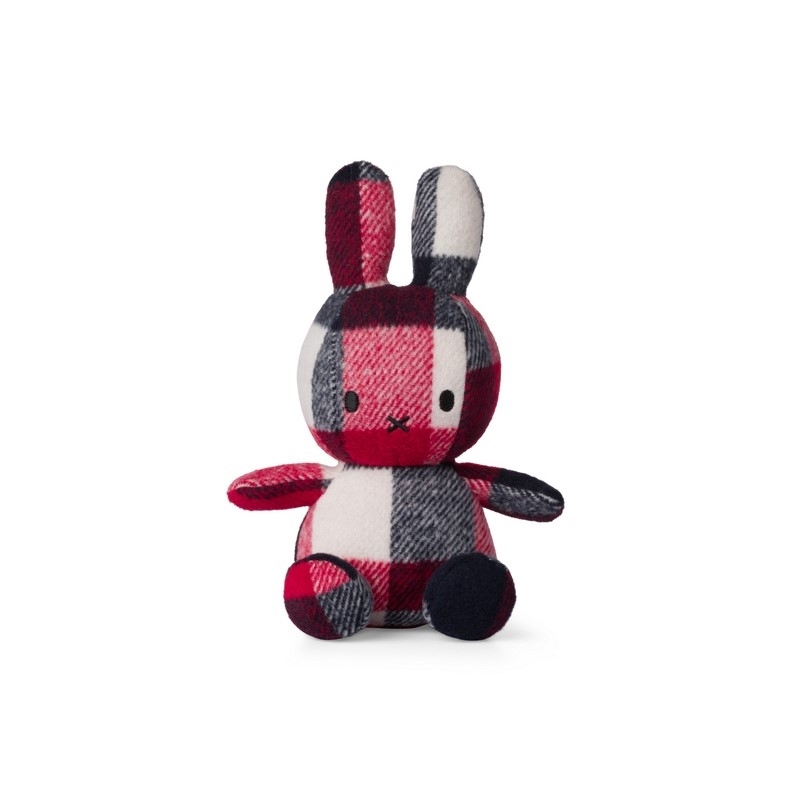 Lapin à carreaux - Rouge/Bleu - 23 cm
