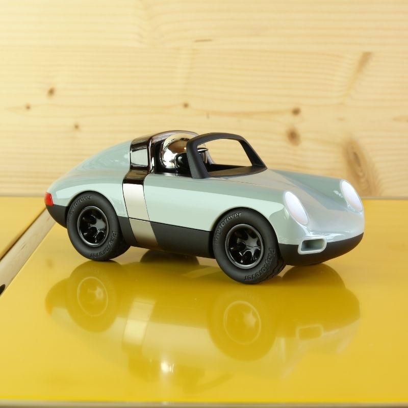 Voiture miniature vintage (Porsche Targa) - Gris - 17,5cm
