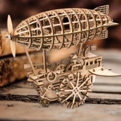 Maquettes 3D en bois - Dirigeable avec roue à aube
