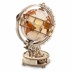 Maquettes 3D en bois - Globe terrestre lumineux