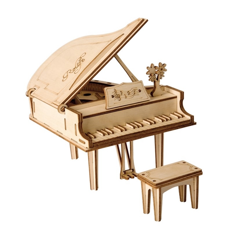 Maquettes 3D en bois - Grand Piano à queue