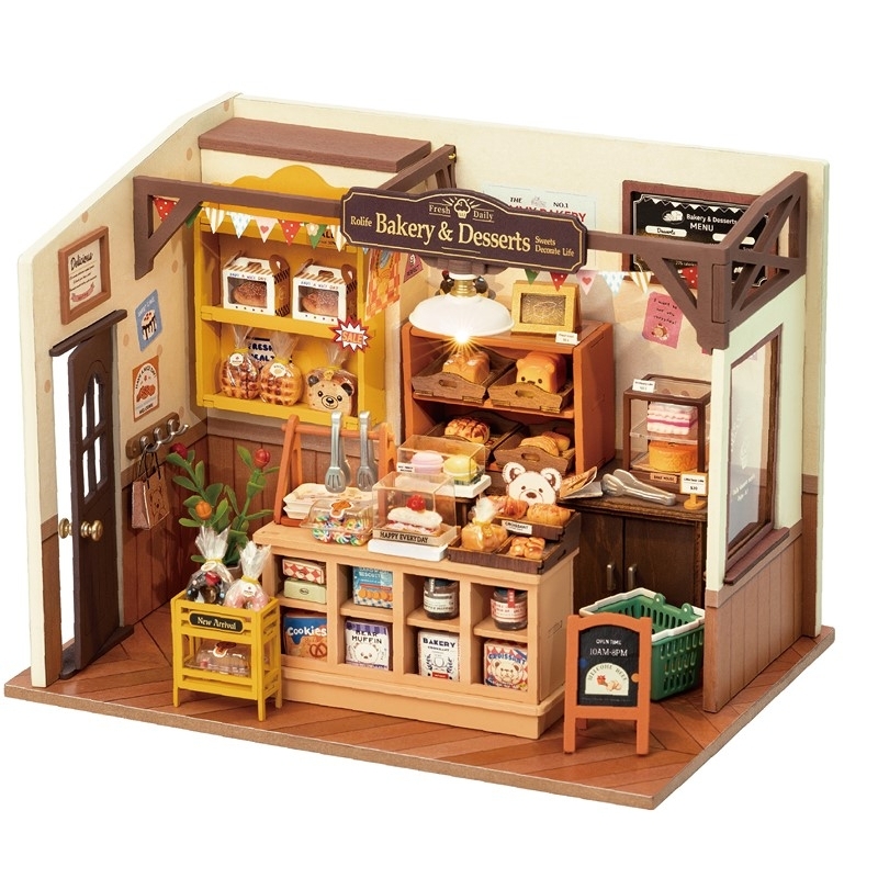 Maquettes 3D en bois - Maison Miniature - Boulangerie