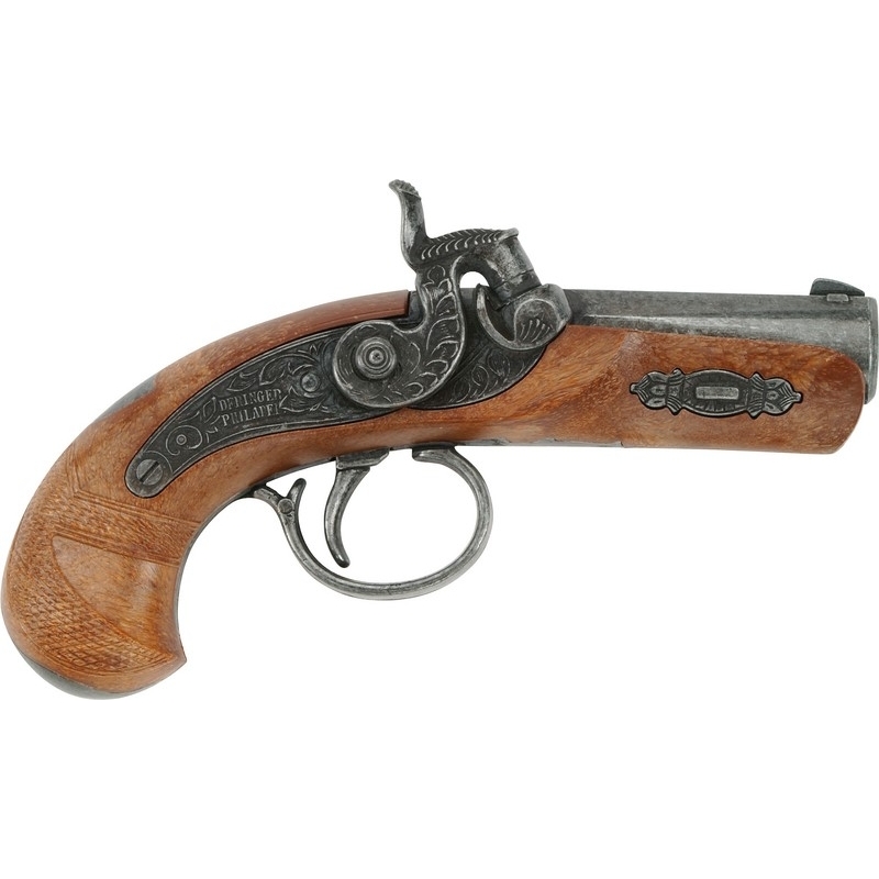 Pistolet de pirate Philadelphia - 1 coup - 13cm - Métal