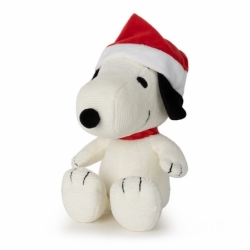 Peluche Snoopy assis avec chapeau de noël - 17 cm