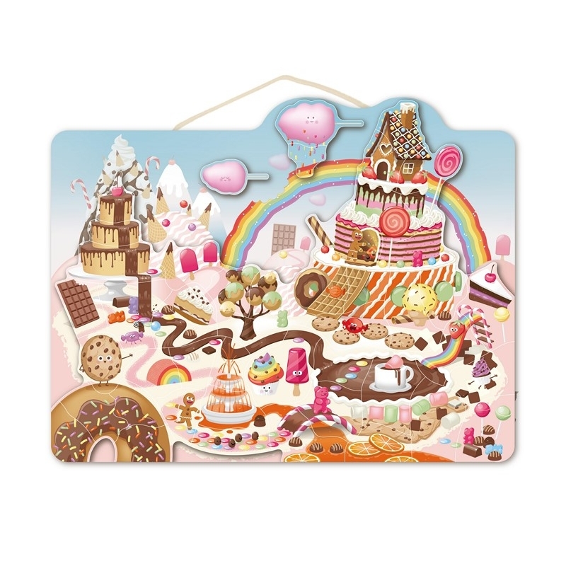 Puzzle magnétique - 48 pcs - Bonbons - 42x33x1cm - 5a+