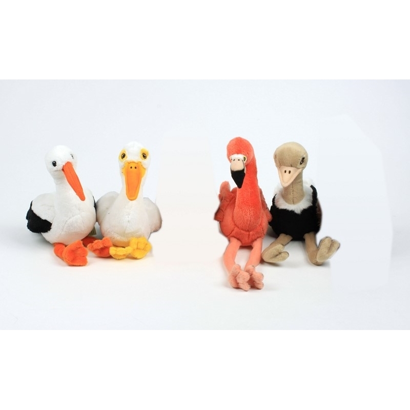 Peluche Oiseaux Tropicaux - 15cm - 4 mod ass prés