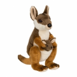 Peluche Wallaby avec bébé - 19cm