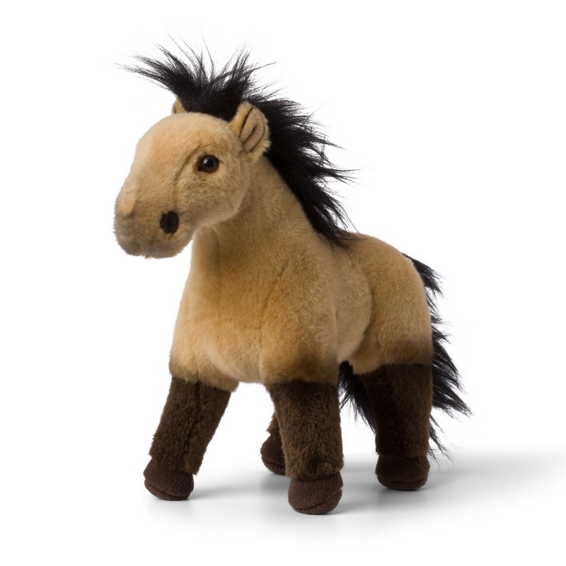 Peluche Cheval sauvage beige - 20 cm