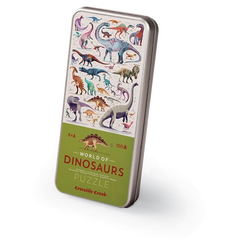 Puzzle boîte métal - 150 pcs - Le monde de dinosaures - 6a+