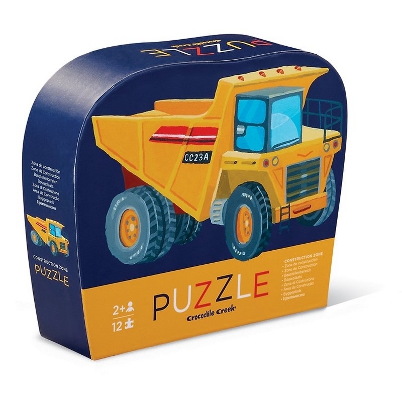 Mini Puzzle - 12 pcs - Véhicule de construction - 2a+