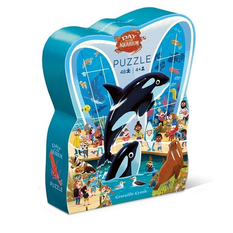 Puzzle - 48 pcs - Une journée à l'aquarium - 4a+