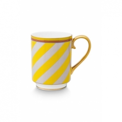 Grand mug Pip Chique Stripes Or-Jaune - 350ml