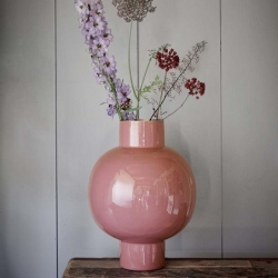 Vase métal L - Rose pâle - 31,5x42cm