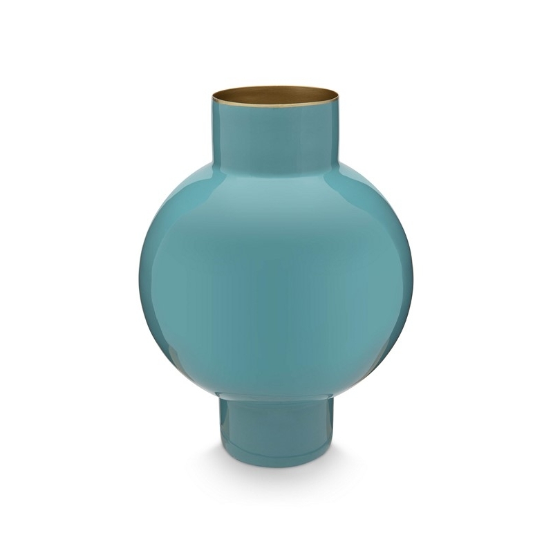 Vase métal S - Vert d'eau - 18x24cm
