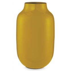 Mini vase métal ovale Jaune 14cm