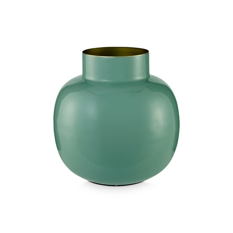 Mini vase métal rond Vert 10cm