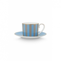 Paire tasse à café Love Birds - Bleu/Kaki - 125ml