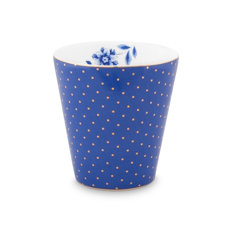 Petit mug sans anse Royal Pois Bleu - 230ml