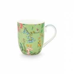 Petit mug Jolie fleurs vert 145ml