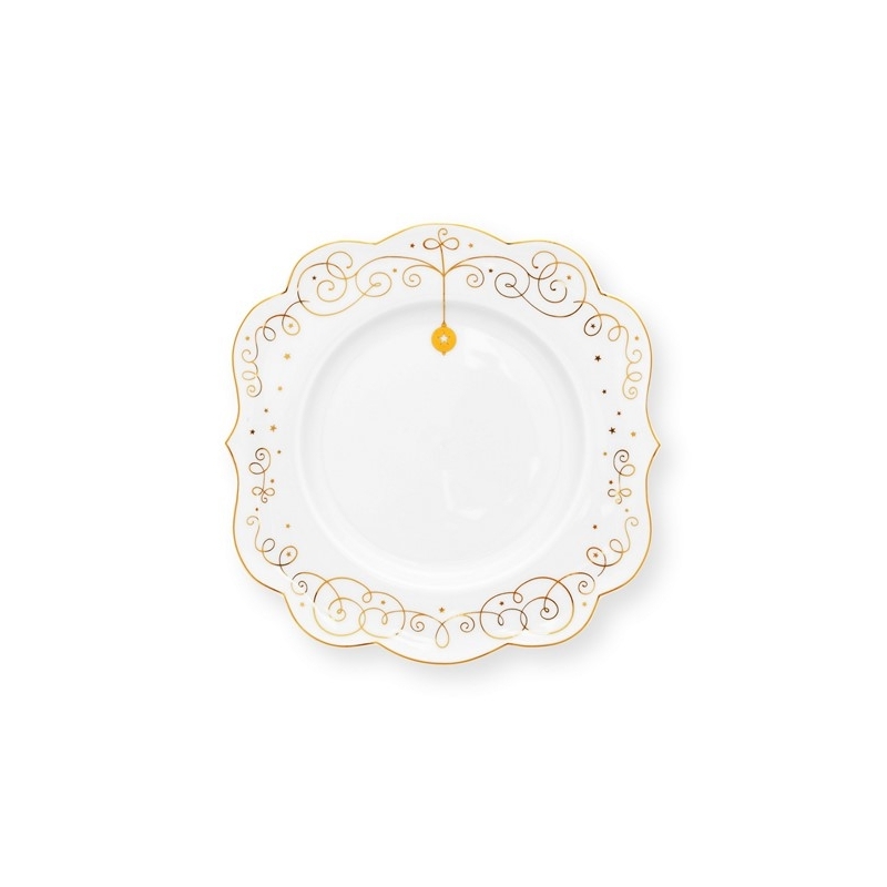 Assiette - Royal Winter White - Blanc / Or - 17cm