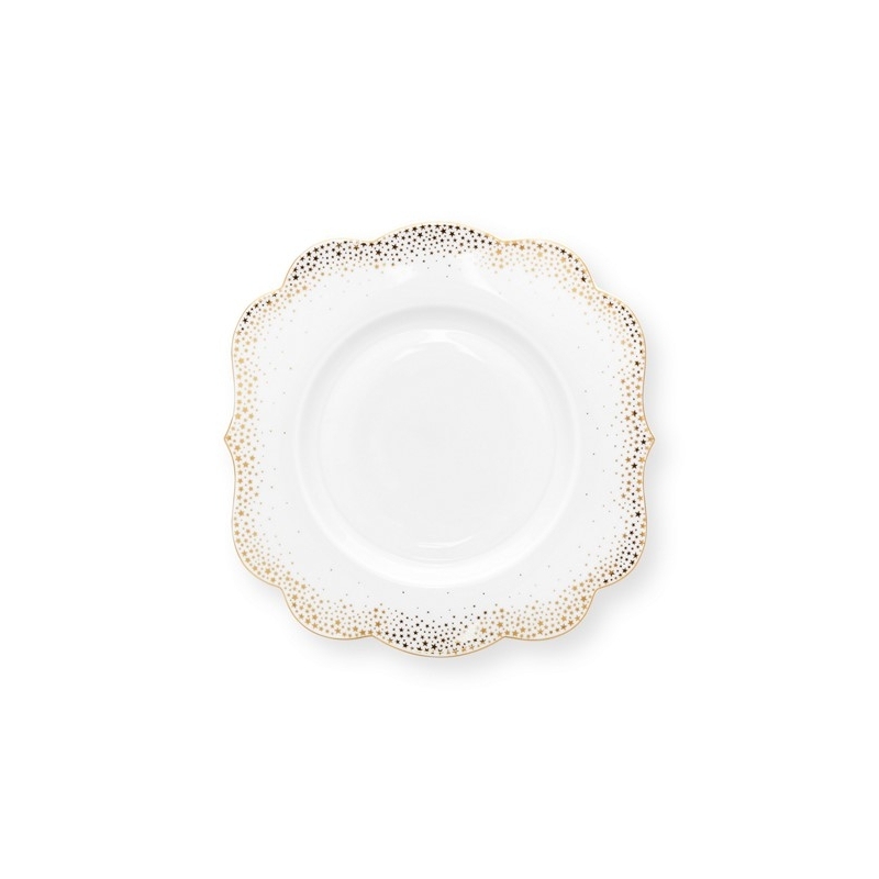 Assiette dessert - Royal Winter White - Blanc / Or - 23,5cm