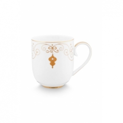 Grand mug - Royal Winter White - Blanc / Or -...