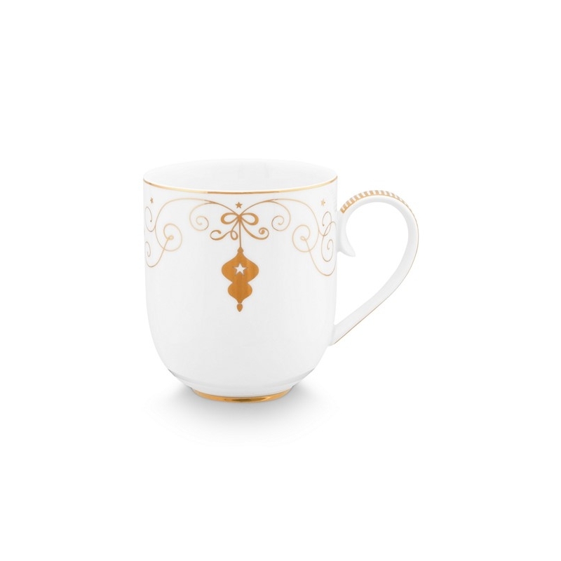 Grand mug - Royal Winter White - Blanc / Or - 325ml