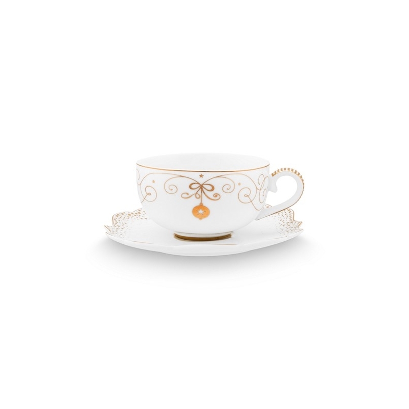 Paire tasse à café - Royal Winter White - Blanc / Or - 125ml