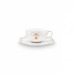Paire tasse à thé - Royal Winter White - Blanc...