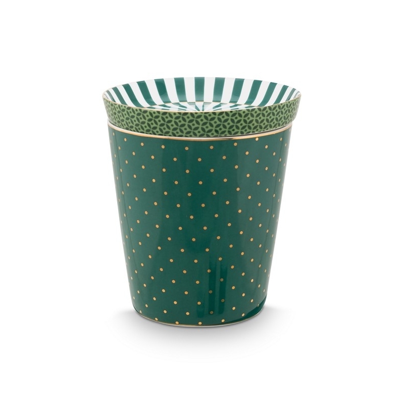 Set Mugs & Match - Petit mug sans anse & Repose sachet - Royal Dots - Vert