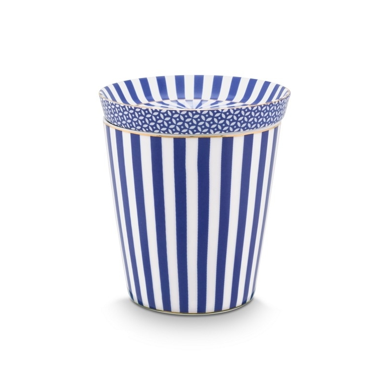 Set Mugs & Match - Petit mug sans anse & Repose sachet - Royal Stripes - Bleu