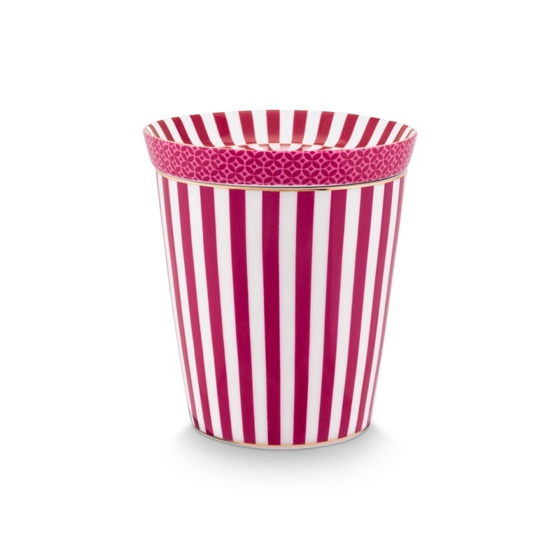 Set Mugs & Match - Petit mug sans anse & Repose sachet - Royal Stripes - Rose