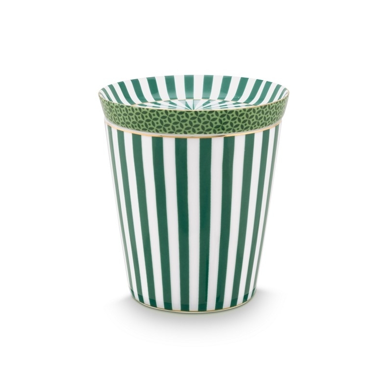 Set Mugs & Match - Petit mug sans anse & Repose sachet - Royal Stripes - Vert