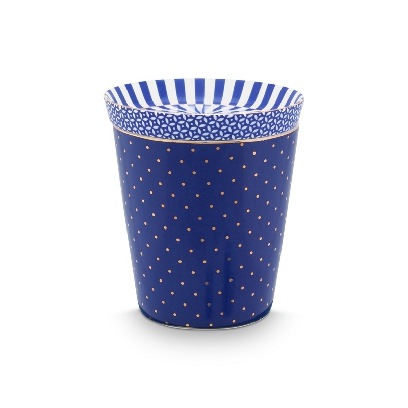 Set Mugs & Match - Petit mug sans anse& Repose sachet - Royal Dots - Bleu