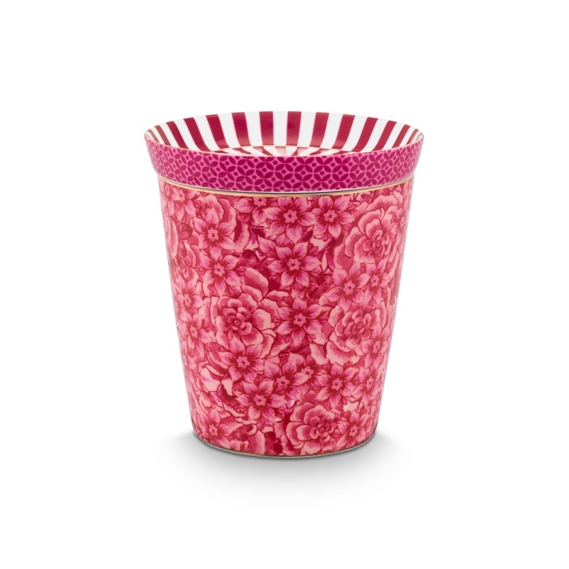 Set Mugs & Match - Petit mug sans anse& Repose sachet - Royal Flower - Rose