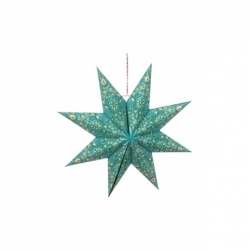 Suspension étoile en carton - Motifs - Vert - 60cm
