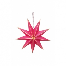 Suspension étoile en carton - Rouge - 60cm
