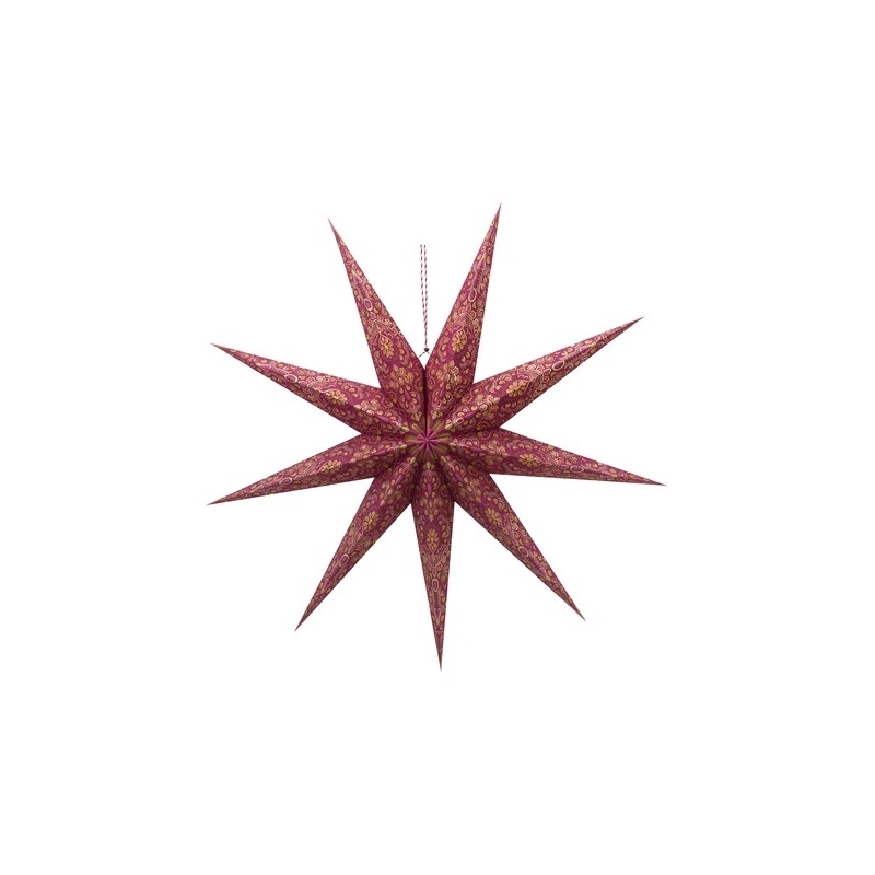 Suspension étoile en carton - Winter Wonderland - Rouge - 110cm