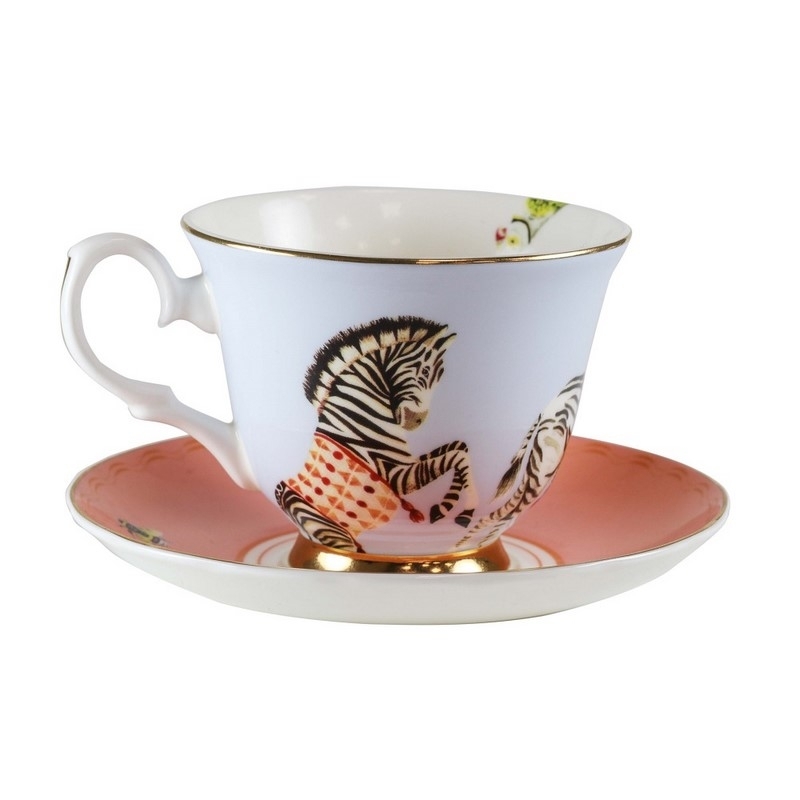 Carnival - Paire Tasse thé 280ml - Zèbre