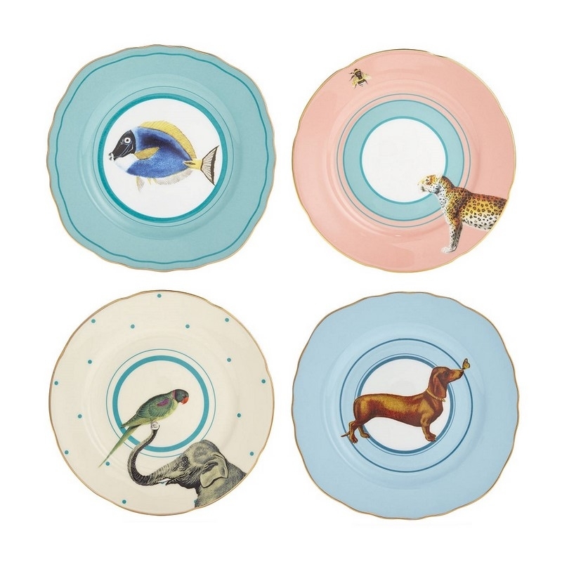 Coffret 4 assiettes 16,5cm - Animaux