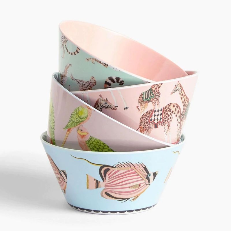 Pique-nique - Coffret 4 bol mélamine14,5cm assortis