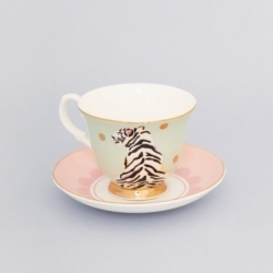 Coffret de 2 paires tasses thé 280ml Félins -...