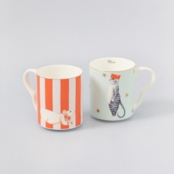 Noël - Coffret de 2 mugs 250ml Ours polaire & Chat