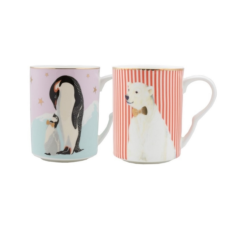 Noël - Coffret de 2 mugs 350ml Ours Polaire & Pingouin