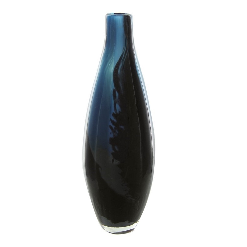 Vase Vanja mini Bleu long - Ø: 7x18cm