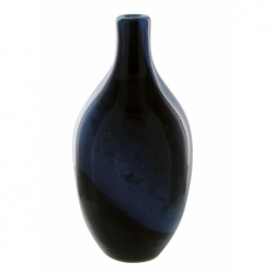Vase Vanja mini Bleu ovale - Ø: 9x16cm