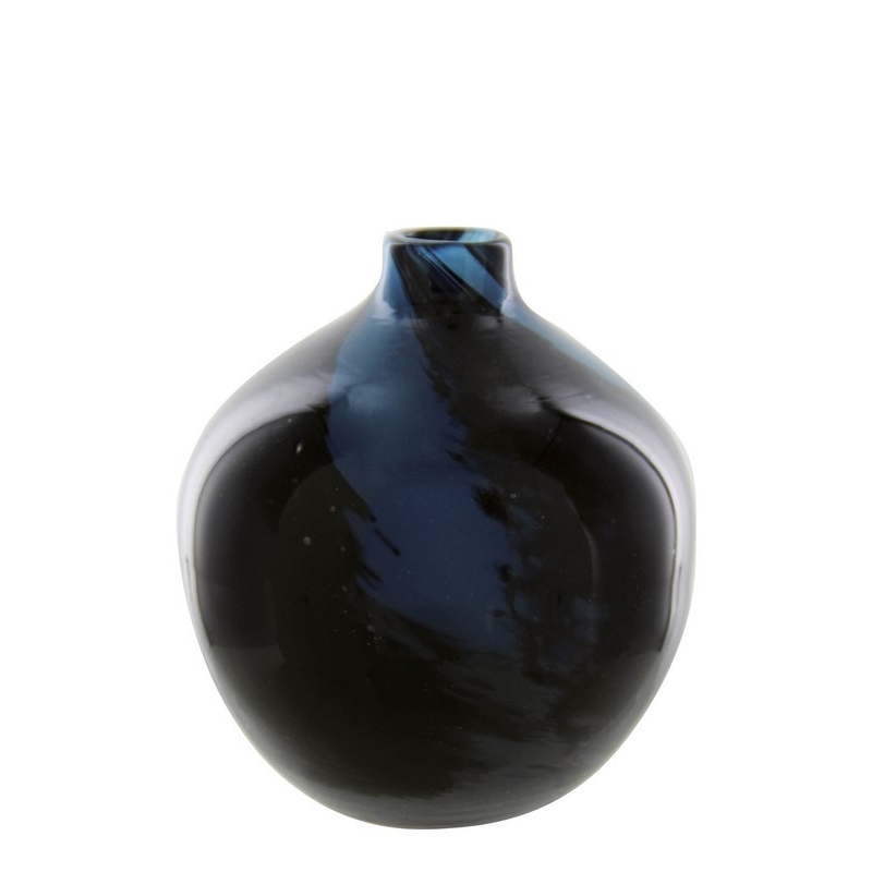 Vase Vanja mini Bleu rond - Ø: 10x10cm