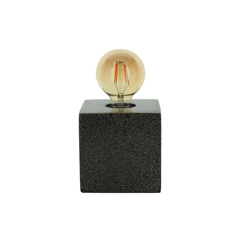 Lampe de bureau Shani Noir carré L granito - 13x13x13cm