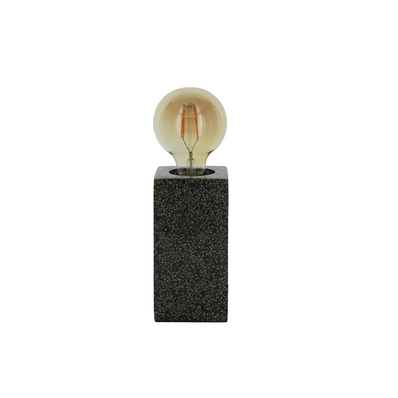 Lampe de bureau Shani Noir rectangulaire granito - 8x8x16cm