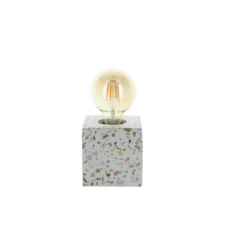 Lampe de bureau Shani Blanc carré S granito - 10x10x10cm